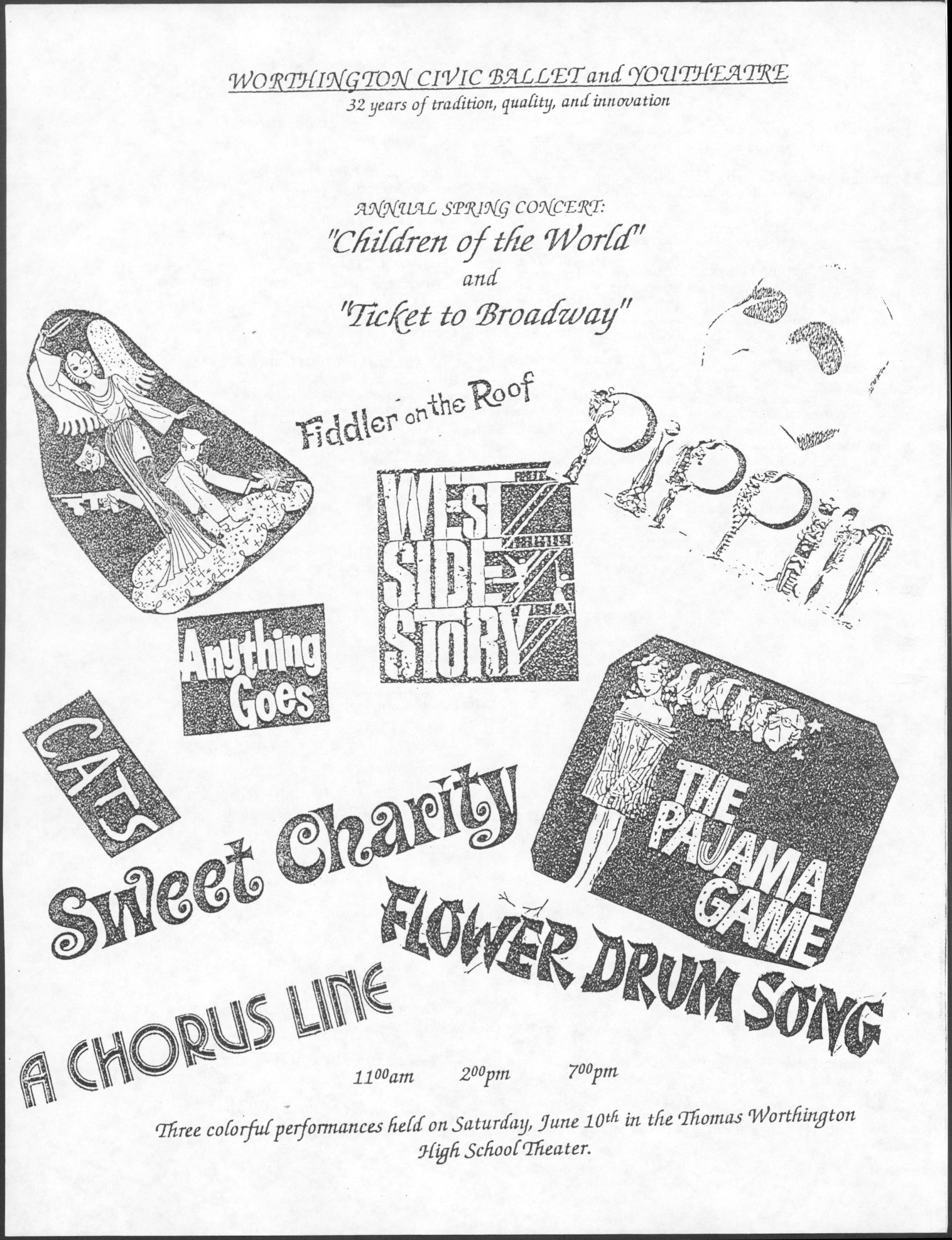 Annual Spring Concert: "Children of the World" and "Ticket to Broadway"