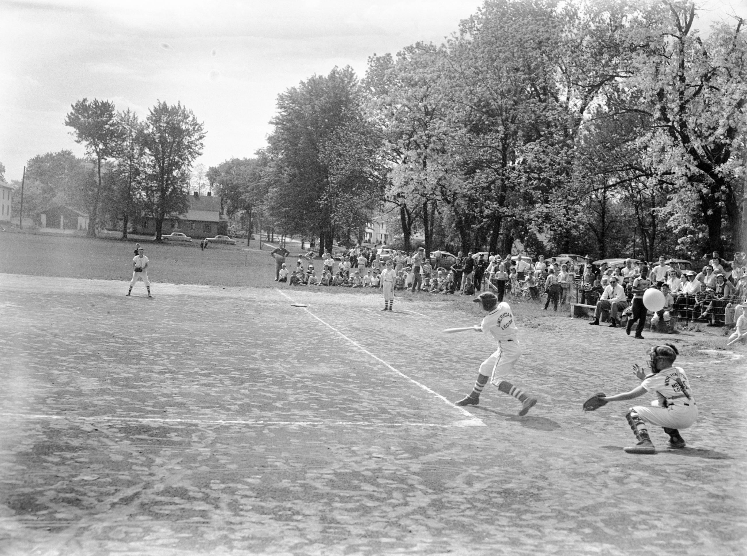 Baseball Game Between the American Legion and Worthington Moose Lodge Teams, 1950s