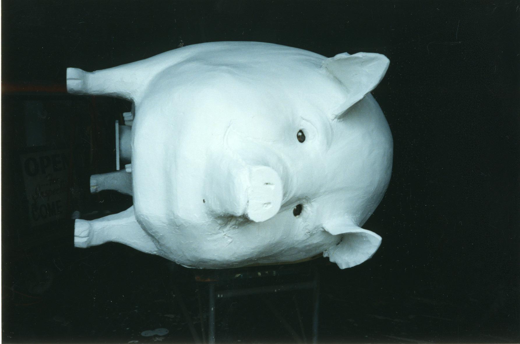 Carved Pig Iron BBQ Statue Before Painting