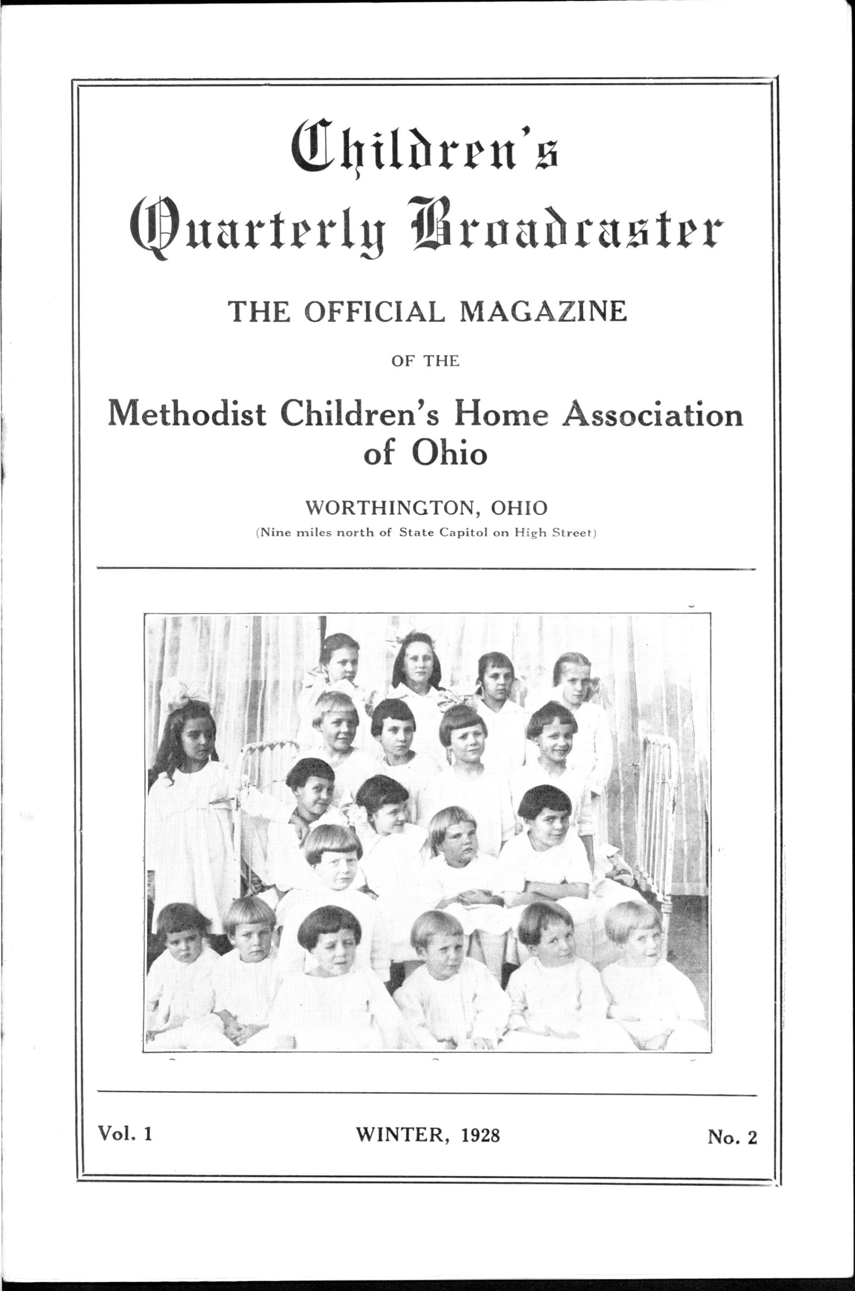 Children's Quarterly Broadcaster: The Official Magazine of the Methodist Chldren's Home Association of Ohio, Vol. 1, No. 2
