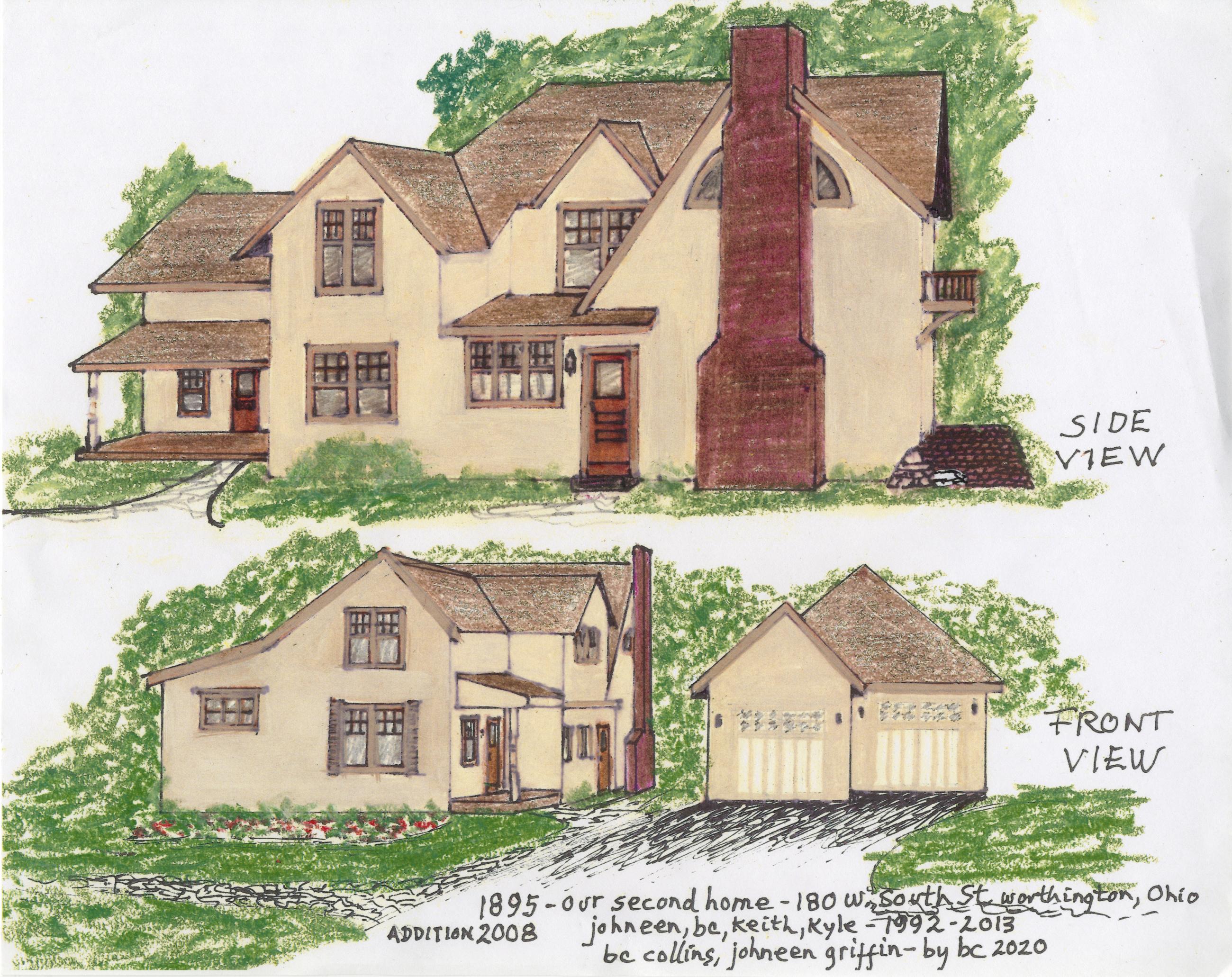 Drawing of the House at 180 West South Street