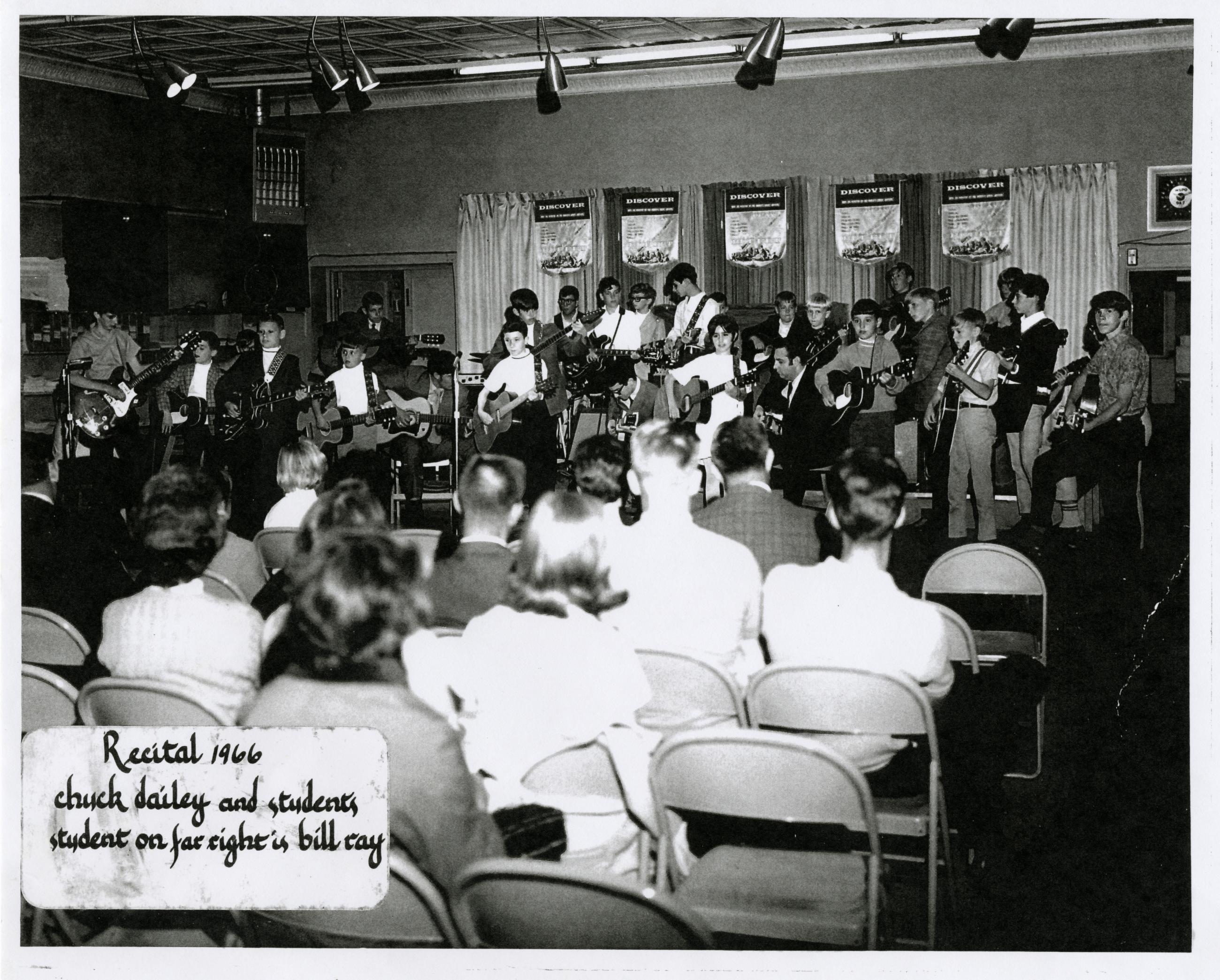 Photograph of Chuck Dailey and Students in Recital