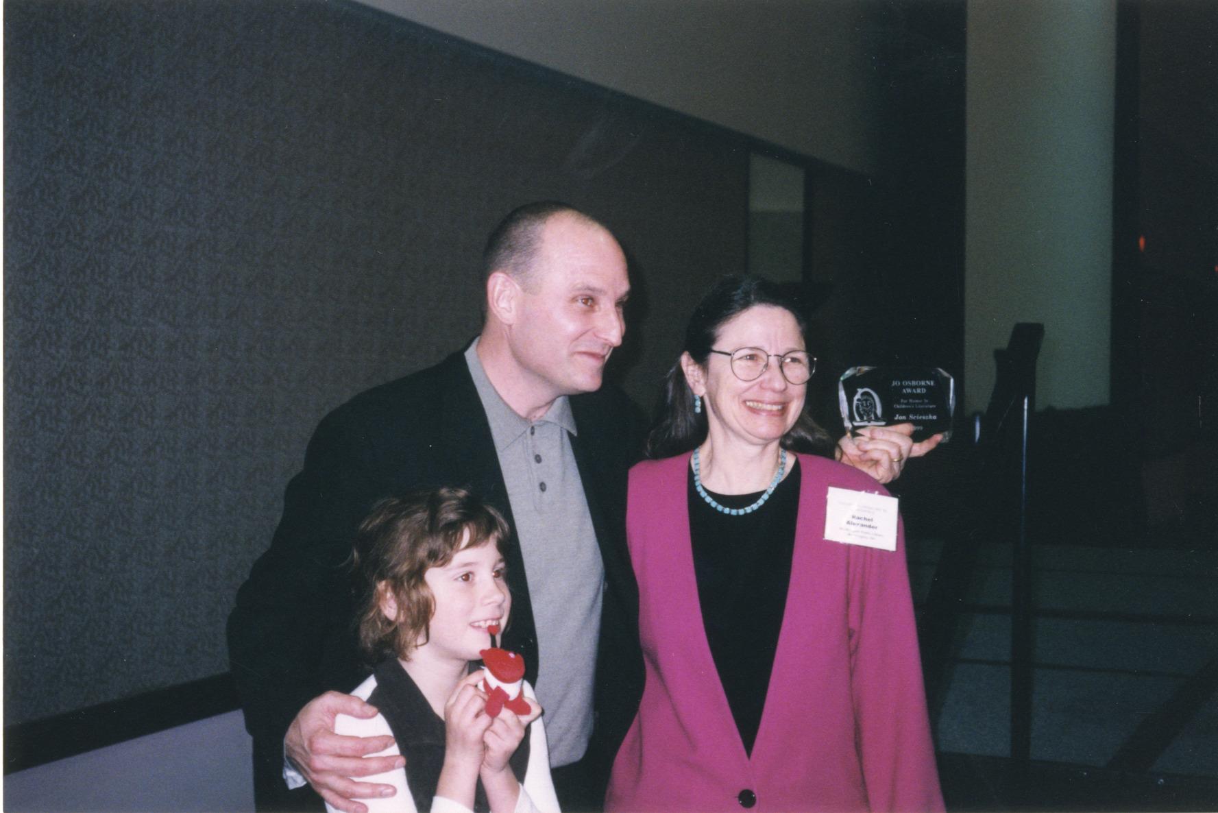 Photograph of Rachel Cuthbert, Jon Scieszka and Rachel Alexander