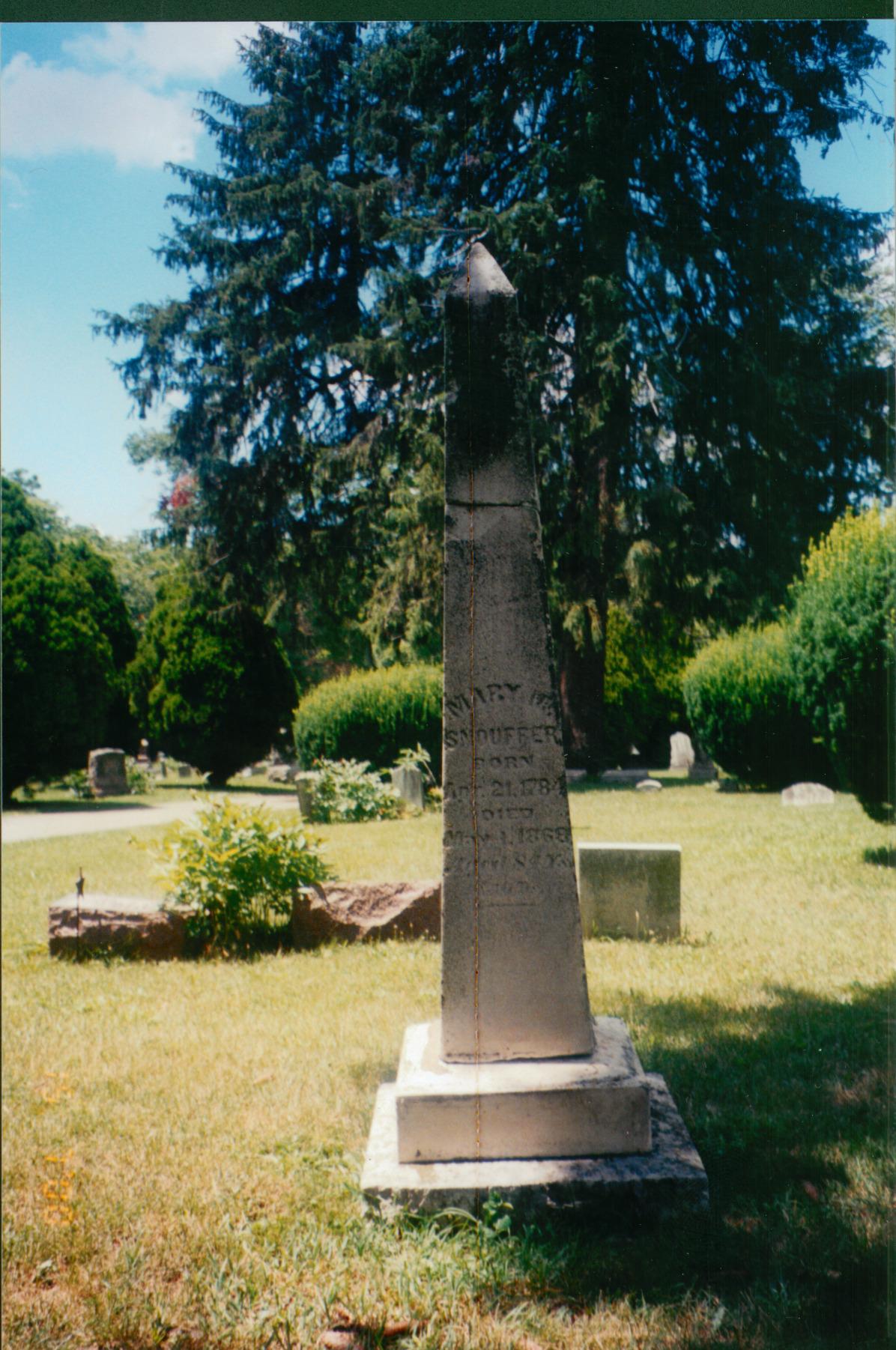 Photograph of Snouffer Matriarch Grave Stone