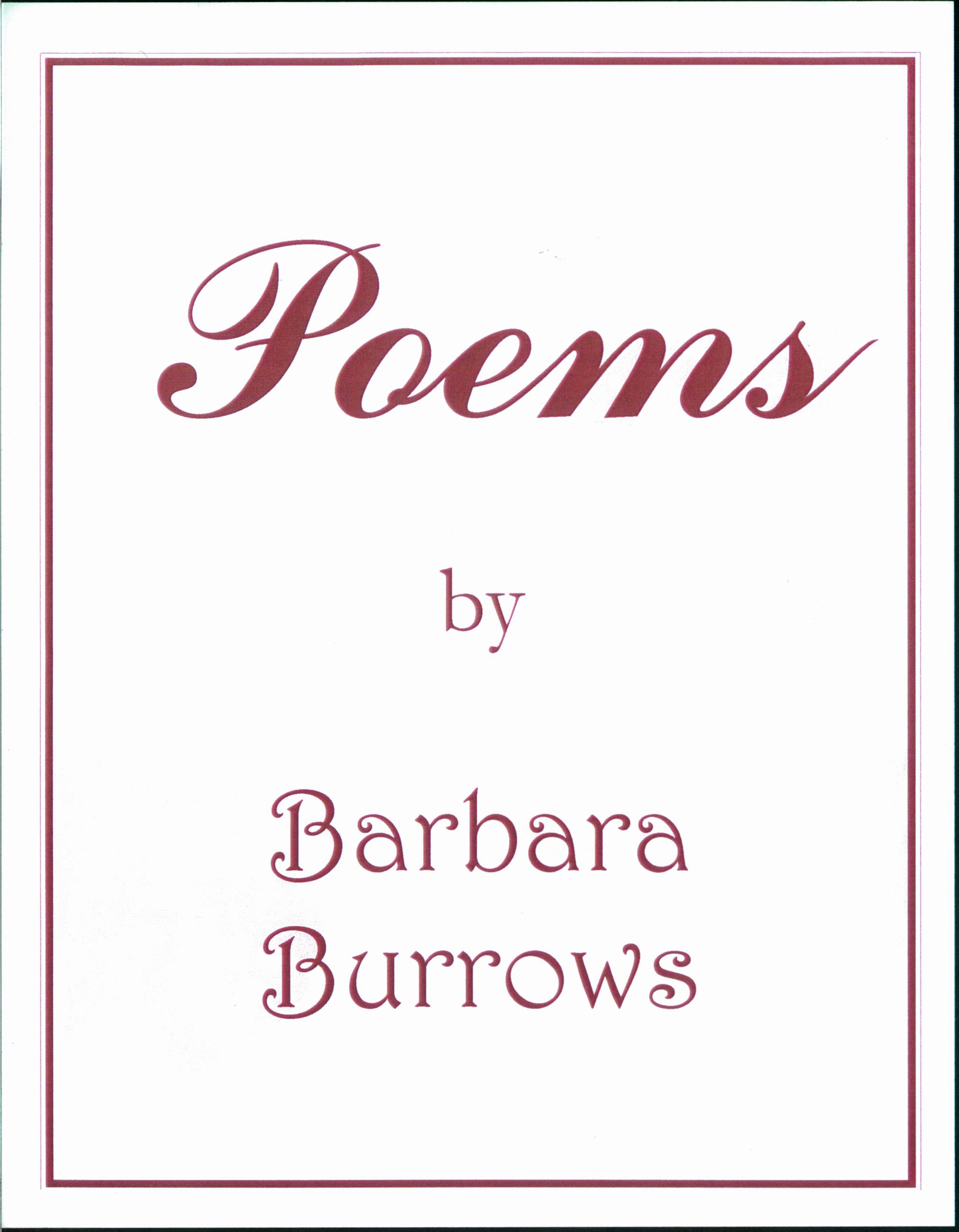 Poems by Barbara Burrows