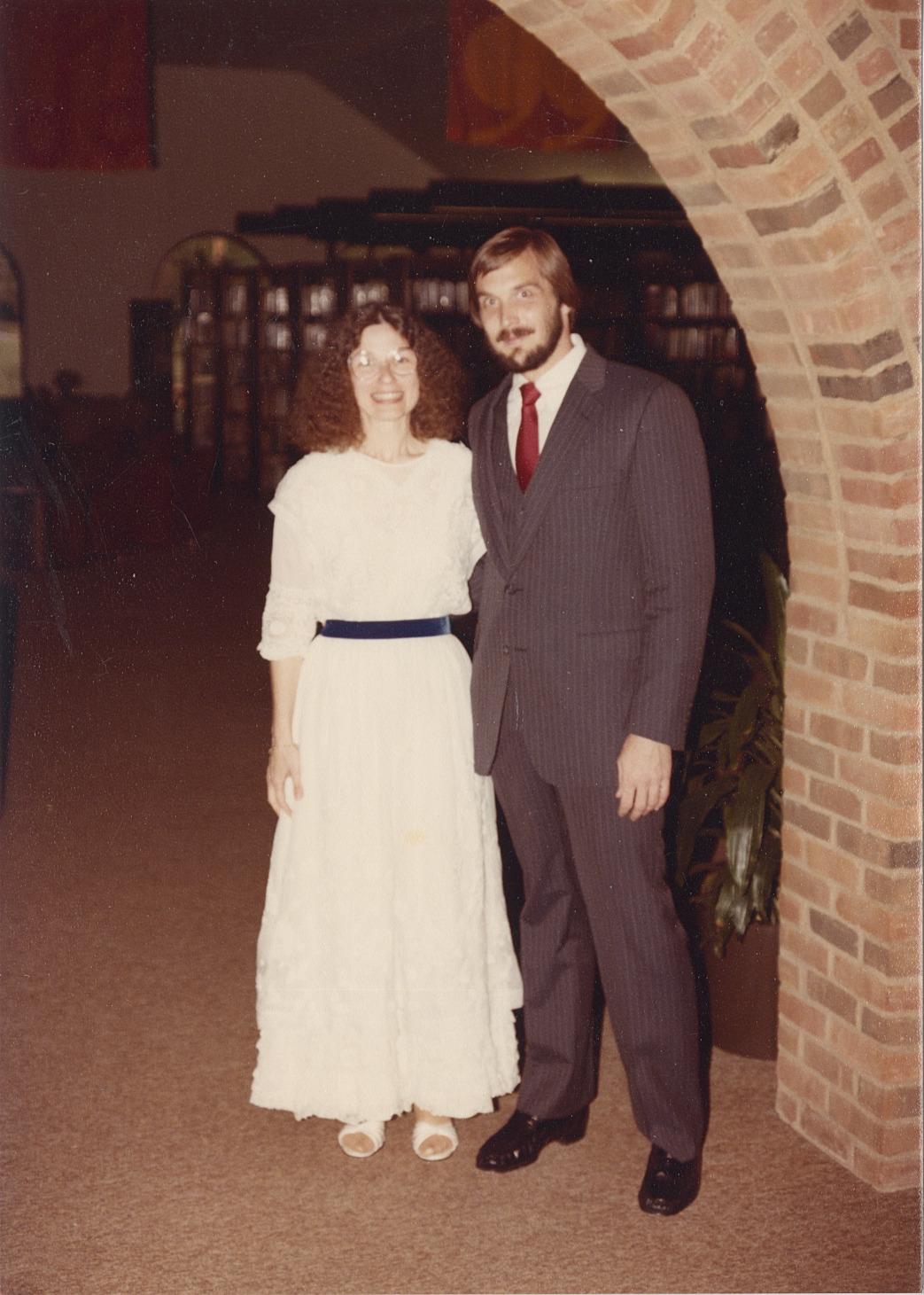 Rachel Alexander and Bob Foulk at Their Wedding at the Old Worthington Library