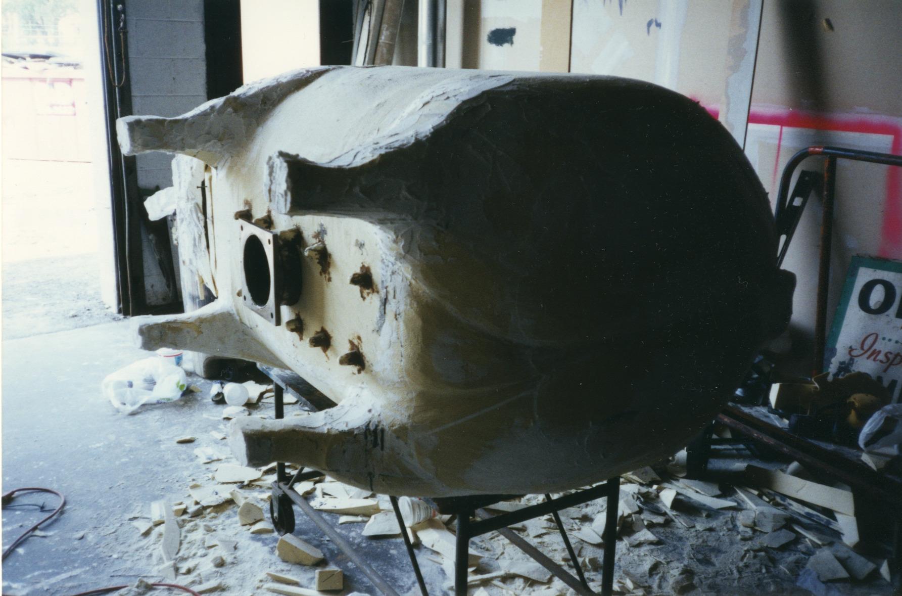 Rear View of the Partially Completed Pig Statue for the Pig Iron BBQ