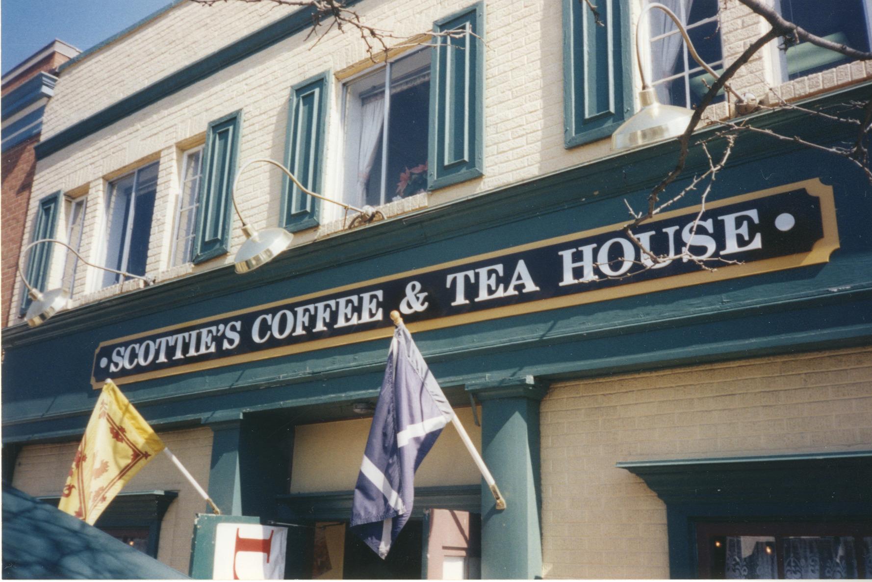 Sign for Scottie's Coffee & Tea House