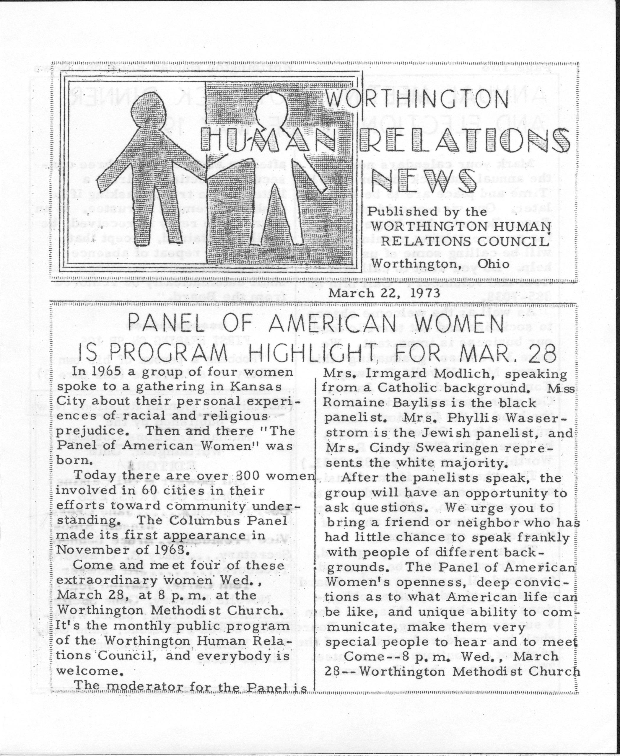 Worthington Human Relations News
