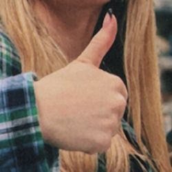 Two hands giving a thumbs up