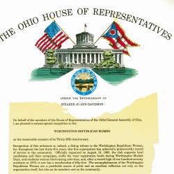 Certificate of Special Recognition