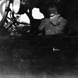 Cornelia Vest Corbin Driving a Car