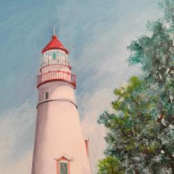 Painting by William (bc) (Bill) Collins Titled "Marblehead Lighthouse"
