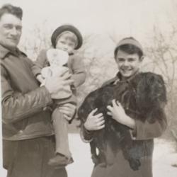 Photograph of Murrin, Myrna and Roger Cellar at the Brown Fruit Farm