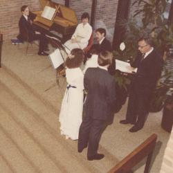 Photograph of Wedding at the Old Worthington Library, May 8, 1982