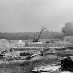 Photograph of the Construction of the Worthington Pool, Summer 1954
