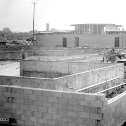 Photograph of the Construction of the Worthington Pool Looking East, Summer 1954