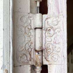 Photographs of Front Door Hinges at the Historic Gardner Homestead