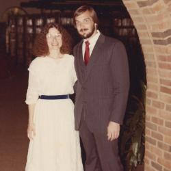 Rachel Alexander and Bob Foulk at Their Wedding at the Old Worthington Library