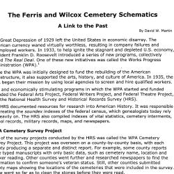 The Ferris and Wilcox Cemetery Schematics: A Link to the Past