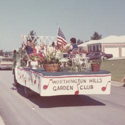 Worthington Hills Garden Club Parade Float in the First Worthington Hills Fourth of July Parade, 1973