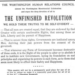 Worthington Human Relations Council Newspaper Advertisement