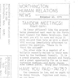 Worthington Human Relations News