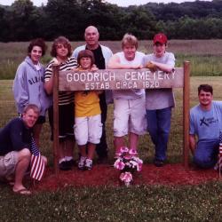 Youth Group Goodrich Cemetery Project