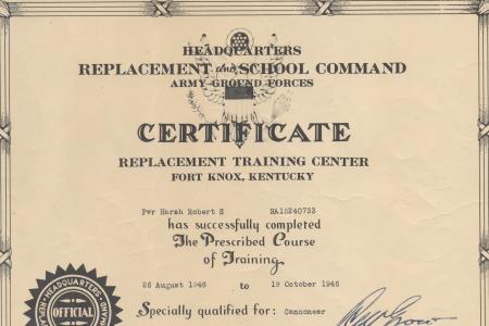 Certificate Cannoneer