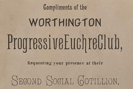 Dance Card for for Progressive Euchre Club Cotillion