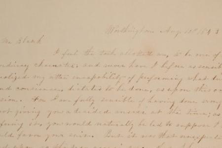 Draft letter to Mr. Blank from Mary Johnson of Worthington, Ohio