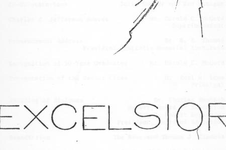 Excelsior: Eighty-Third Annual Commencement Worthington High School 1962