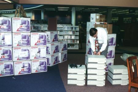 Installing Computers During the Northwest Library Construction