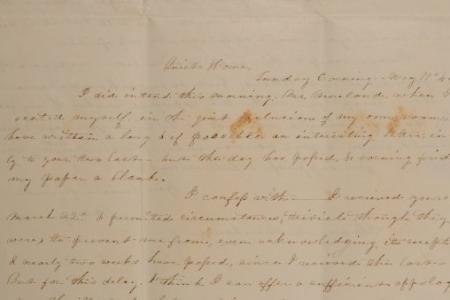 Letter to James M. Moreland of Henderson, Kentucky from Mary Johnson, Worthington, Ohio