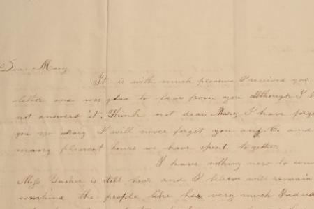 Letter to Mary Johnson and Caroline Griswold of Worthington, Ohio from Elizabeth Beckwith of Somerset, Ohio