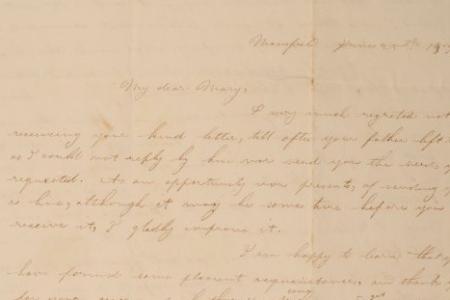 Letter to Mary Johnson of Worthington, Ohio from M.A. Moptiff of Connecticut