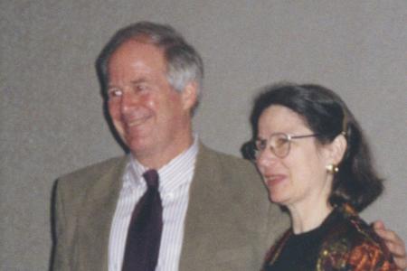 Photograph of Author Steven Kellogg and Librarian Rachel Alexander