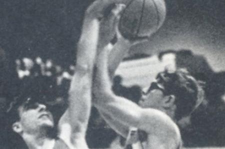 Photograph of John Snouffer Playing for Worthington High School Basketball, 1968-69 Season