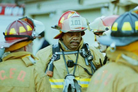 Photograph of William (Bill) Fields and Other City of Worthington Firefighters