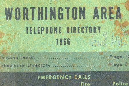 Worthington Area Telephone Directory 1966
