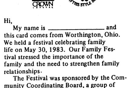 Worthington Family Festival Balloon Tag