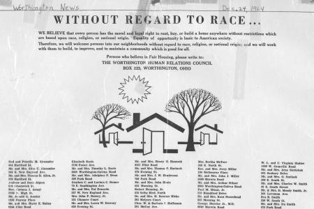 Worthington Human Relations Council Advertisement